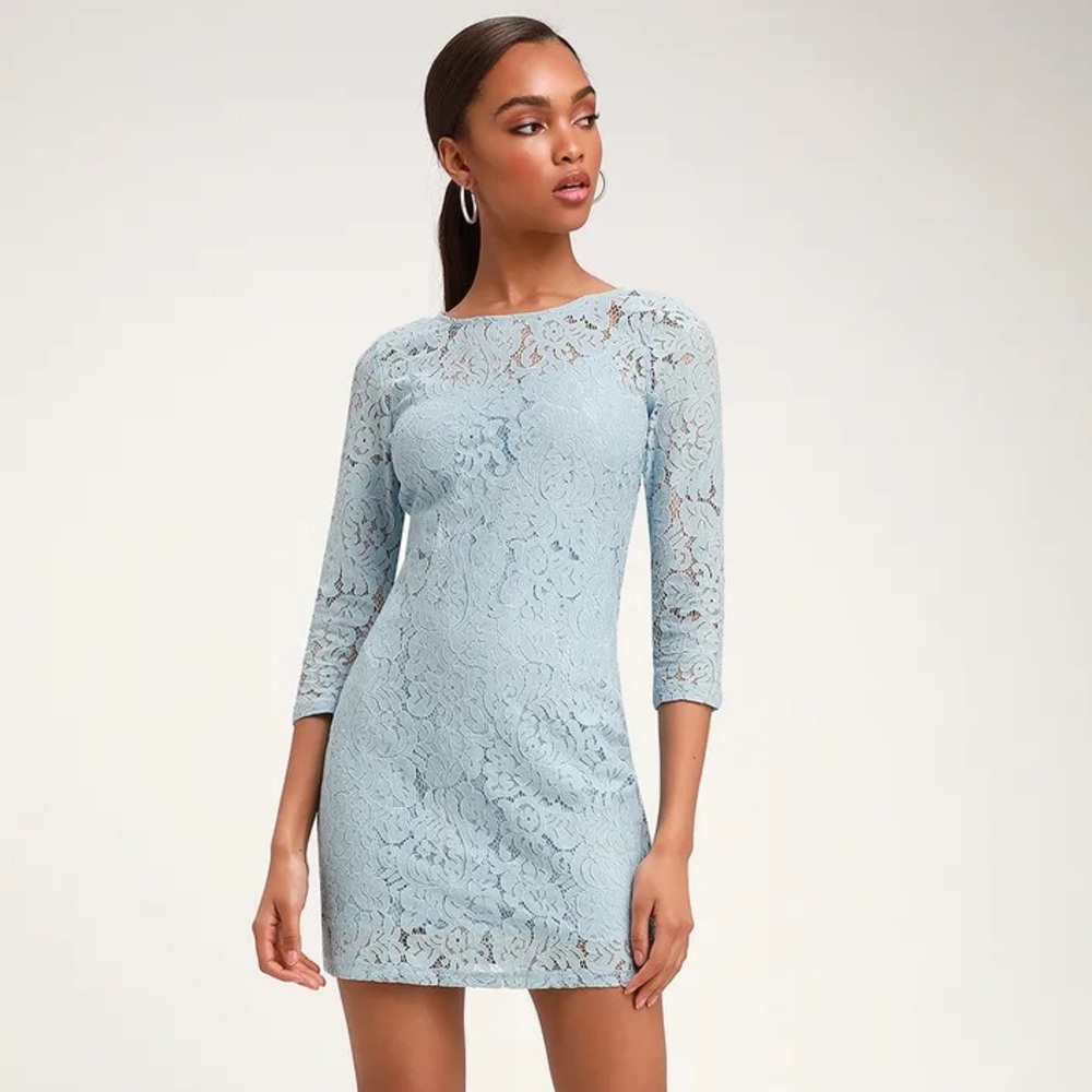 Light Blue Lace Dress